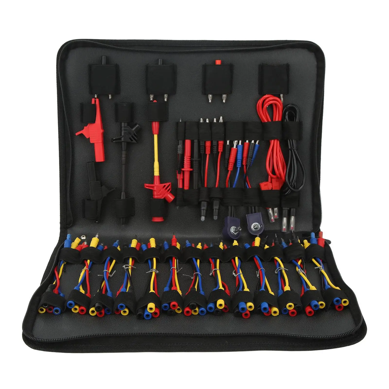 Circuit Test Leads Kit Multimeter Electrical Testers Diagnostic Tools Wire Connectors Adapter Cables with Carrying Bag