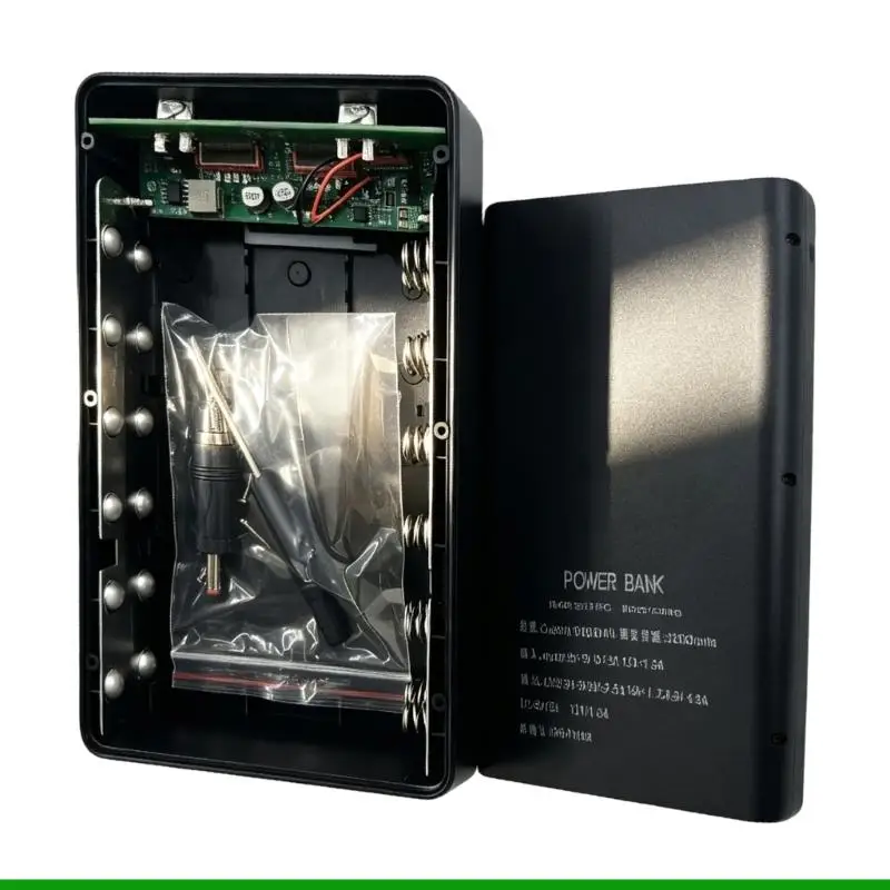 U55C Portable Powerbank Case Holds 12Pcs 18650 Batteries Box For Outdoor Charging Use