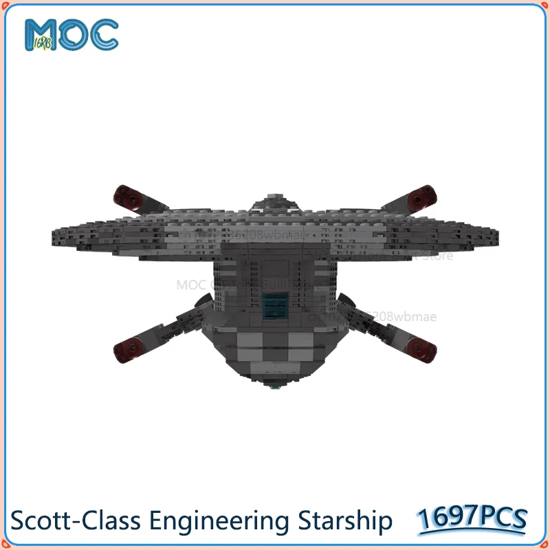 Scott-Class Engineering Starship Space Model MOC Building Blocks Assemble Bricks DIY Creative Collection Xmas Toys Gifts 1697PCS