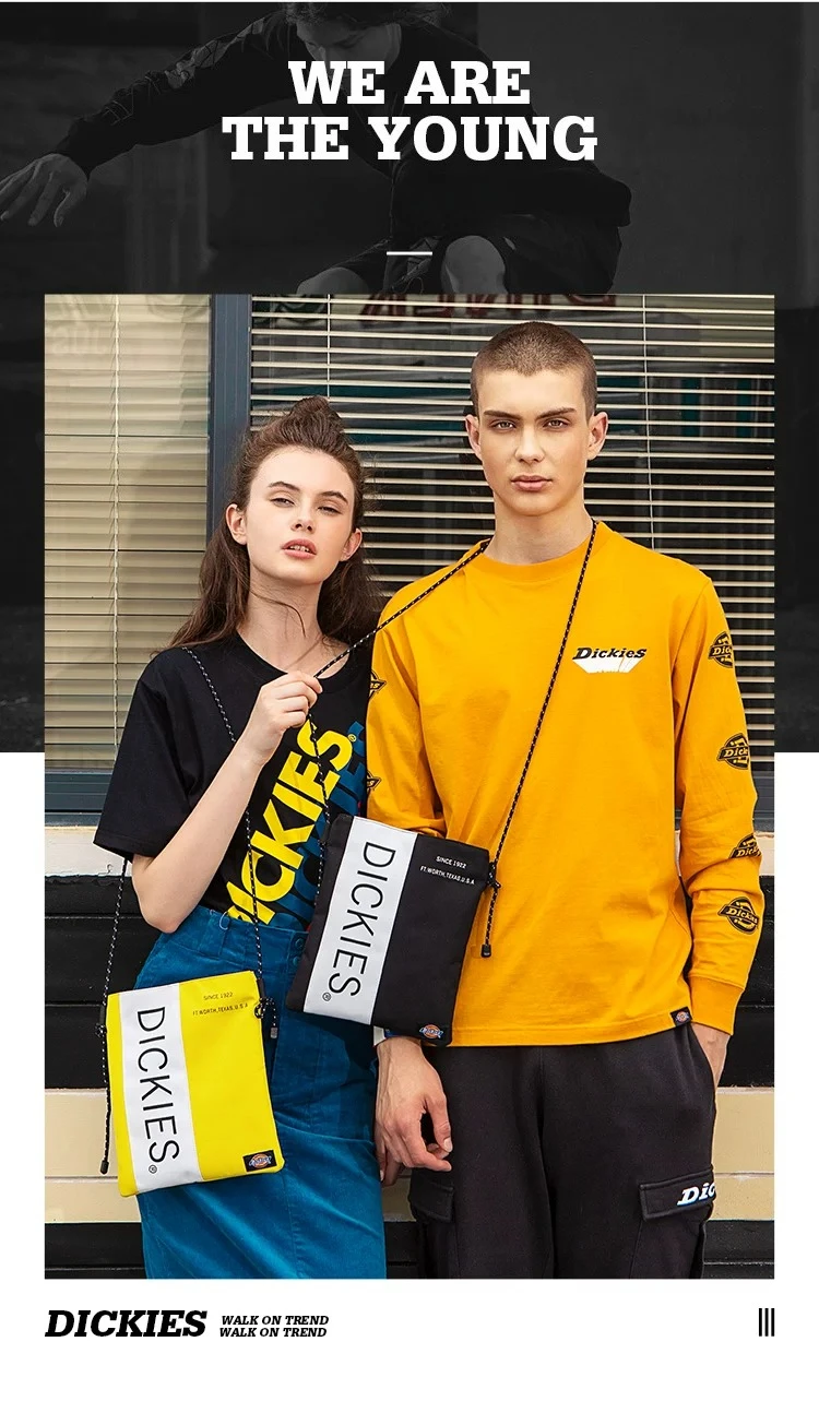 Dickies Trendy Crossbody Sling Bag, Unisex Versatile Fashion Shoulder Bag for Students Casual Daypack