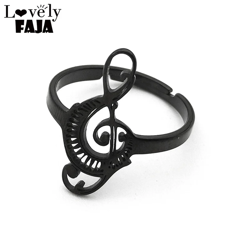 

Musical Note Hollow Finger Ring for Women Piano Keys Stainless Steel Silver Color Goth Ring Music Symbol Jewelry Gift R58SRS03