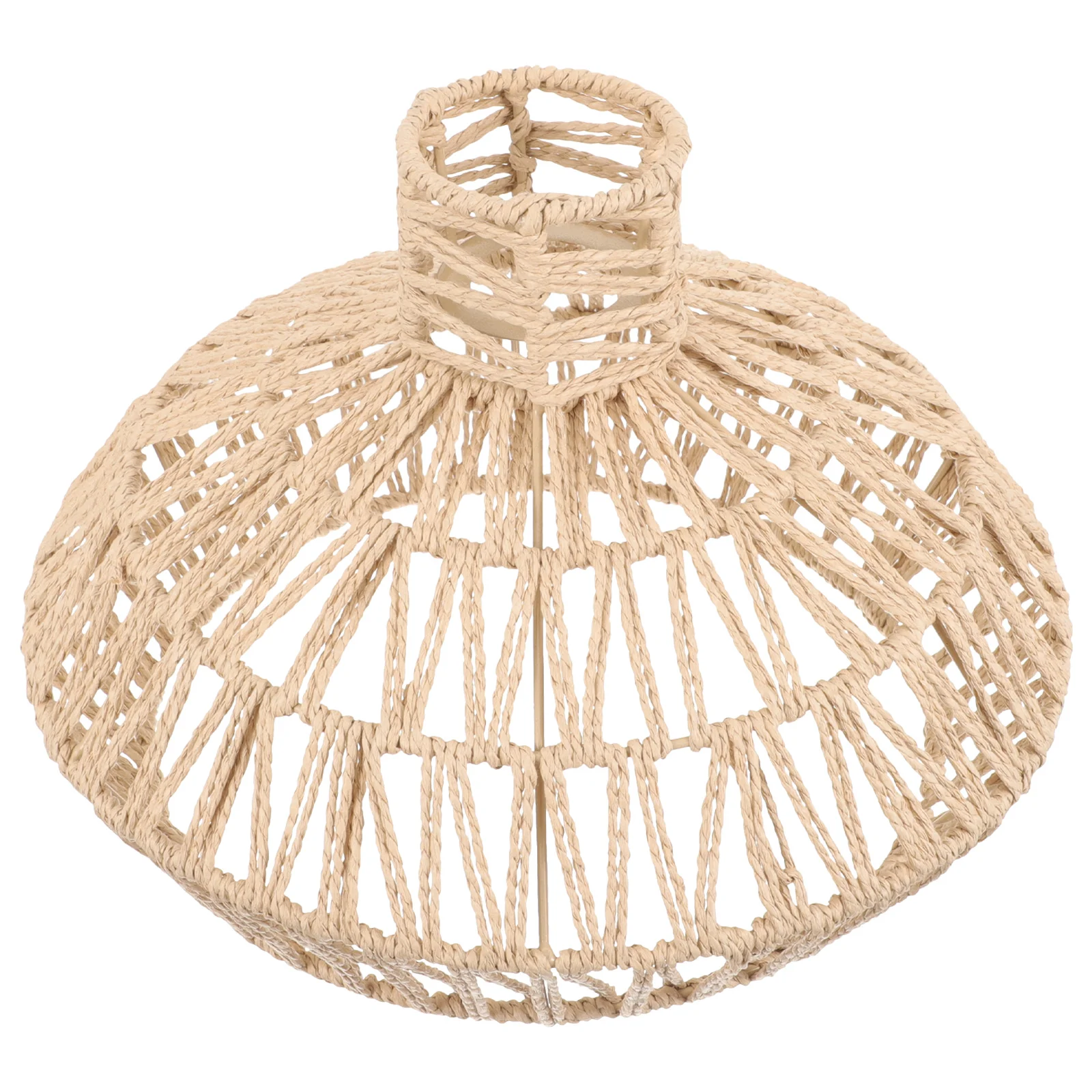 Woven Lampshade Weaving Cover Decorate No Punching Vintage Shades Paper Rope Small Wall Sconce