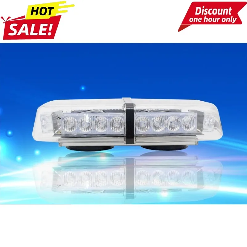 Auto 24LED Stroboscopic Warning Light Strong Magnetic Ceiling Mount High Lumen Long Distance Red Yellow Blue
