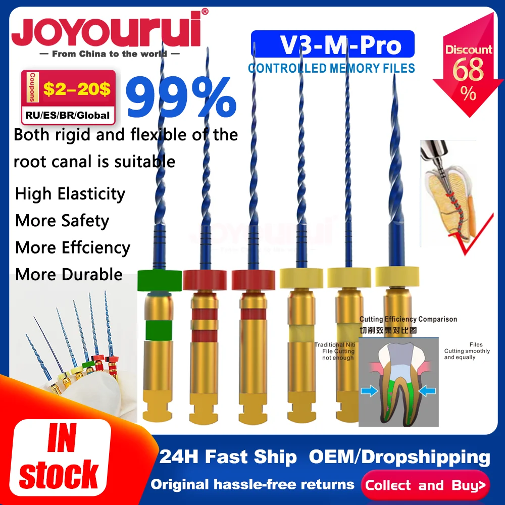 

25/31 мм стоматологические файлы, вращение вперед, NiTi, система файлов, эндодонтическая обработка, стоматологические материалы, 6 шт./кор., изделия, стоматологические инструменты