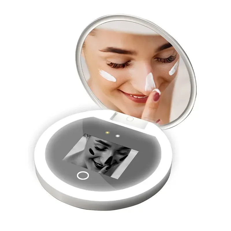 

UV Cosmetic Mirror Compact Mirror with UV Camera for Sunscreen Test Pocket Size Handheld Portable