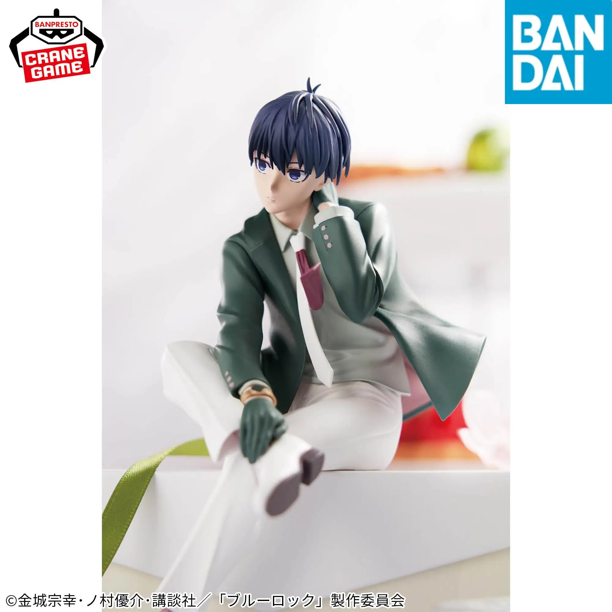 متوفر في المخزون بانداي الأصلي حقيقية الأزرق قفل الحلويات نكهة يوشي Isagi عمل الشكل أنيمي شخصية نموذج تمثال لعبة مهرجان هدية
