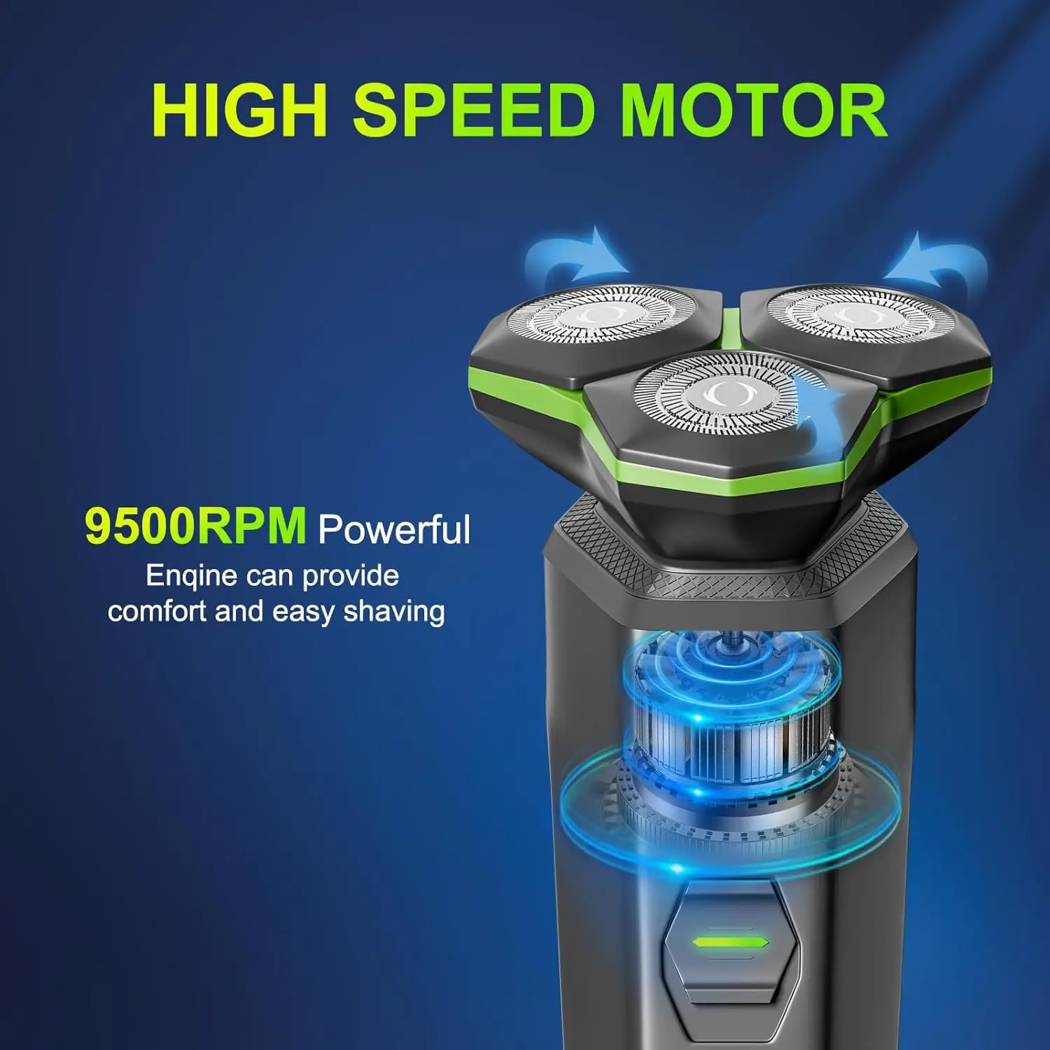 Electric Razor for Men Electric Shavers with Magnetic Detachable 3D Floating Head Type C Charging Shaving Machine