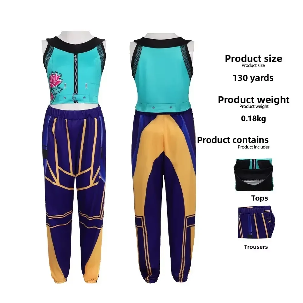 أزياء الهالوين أنيمي Kpop هنتر التأثيرية شيطان زوي التأثيرية للفتيات نمط أطفال الهالوين ثلاثية الأبعاد نمط مطبوع ملابس لعب الأدوار