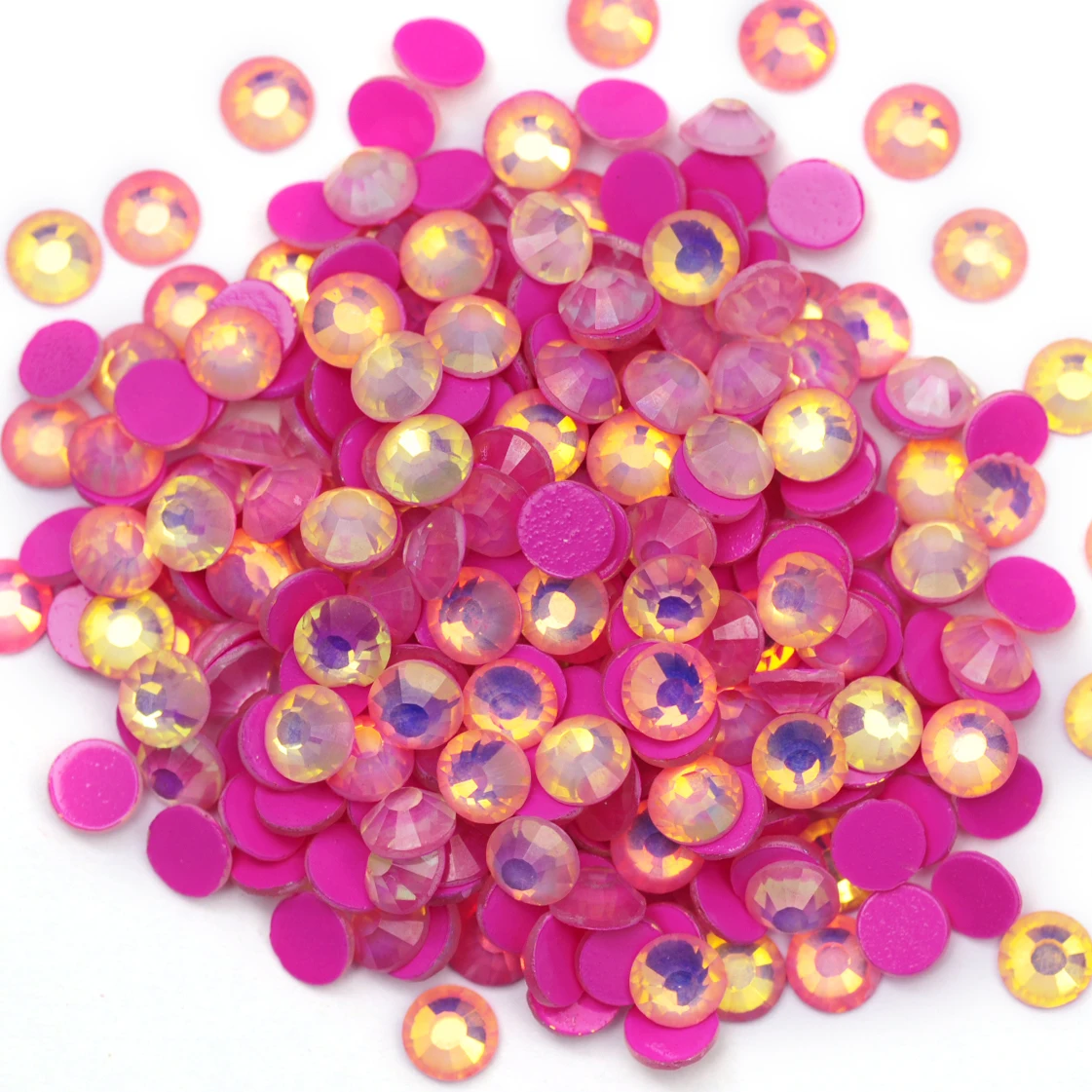 Leuchtende Fluoreszenz-Glitzer-Neon-Strasssteine ohne Hotfix, helle DIY-Nagelkunst-Kristalle, Diamant-Strass-Edelsteine für Charms und Kleider – Detail 9