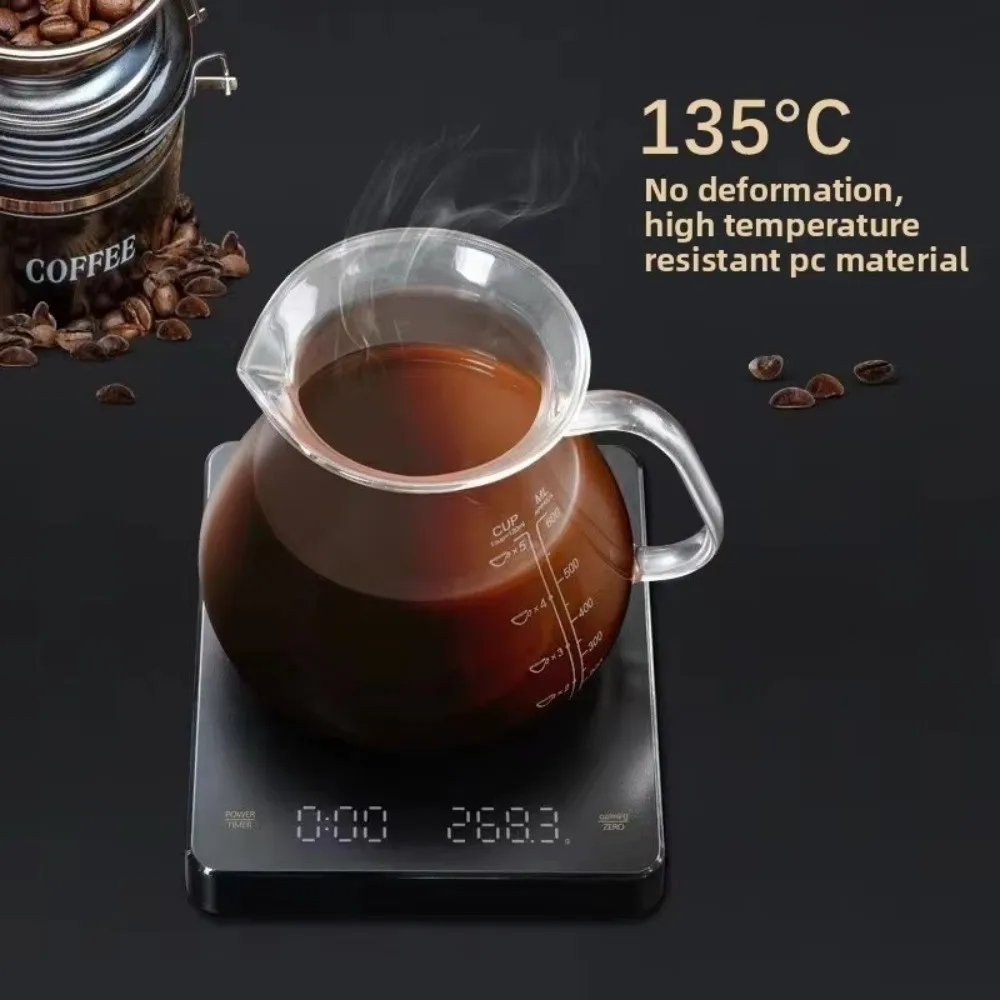 

LED Screen Digital Espresso Coffee Scale Auto Power Off Rechargeable High Precision Scale Barista Grade 3kg/0.1g