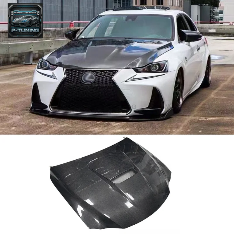 

High-Quality Hood for 2013-2019 Lexus IS IS200t IS250 IS300 IS350 Upgraded Carbon Fiber Front Engine Hood Bonnet Cover Bodykit