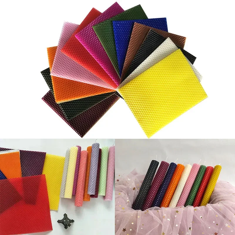 12 ピース/セット 15*20 センチメートル蜜蝋シートキ - Beeswax Sheet Roll のレビューと価格
