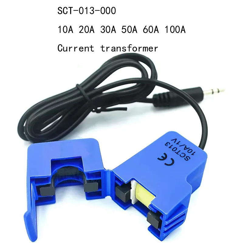 SCT-013-000 10A 20A 30A 50A 60A 100A Non-invasive Split Core Current Transformer AC current sensor