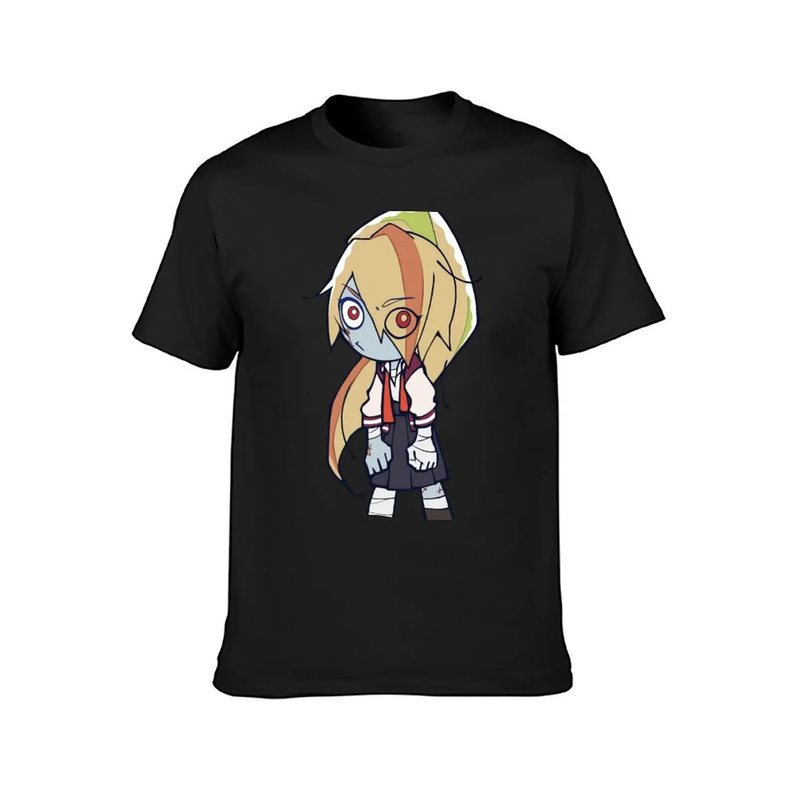 Saki Zombie Chibi T-Shirt kawaii clothes oversizeds mens t shirt