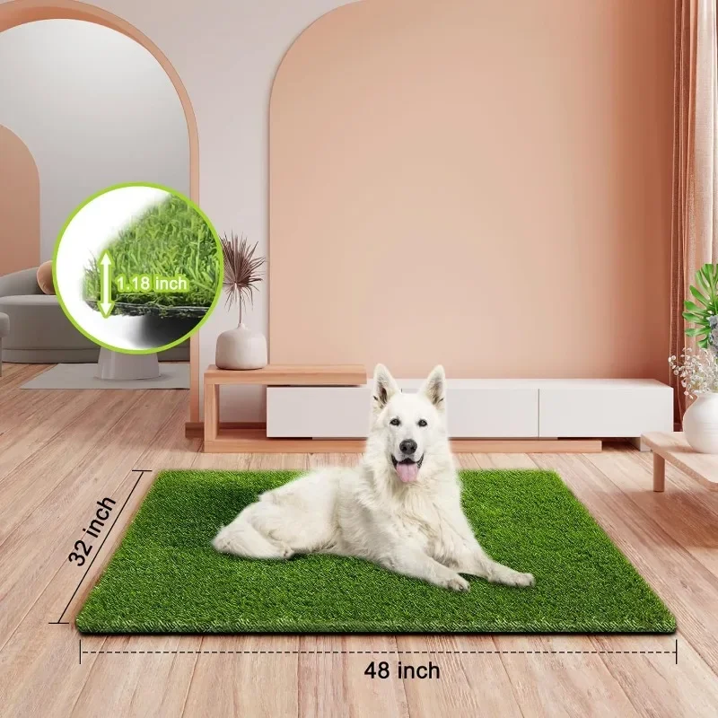 Dog Grass Large Patch Potty Artificial Dog Grass Bathroom Turf for Pet Training Washable Perfect Outdoor Portable Potty Pet Loo