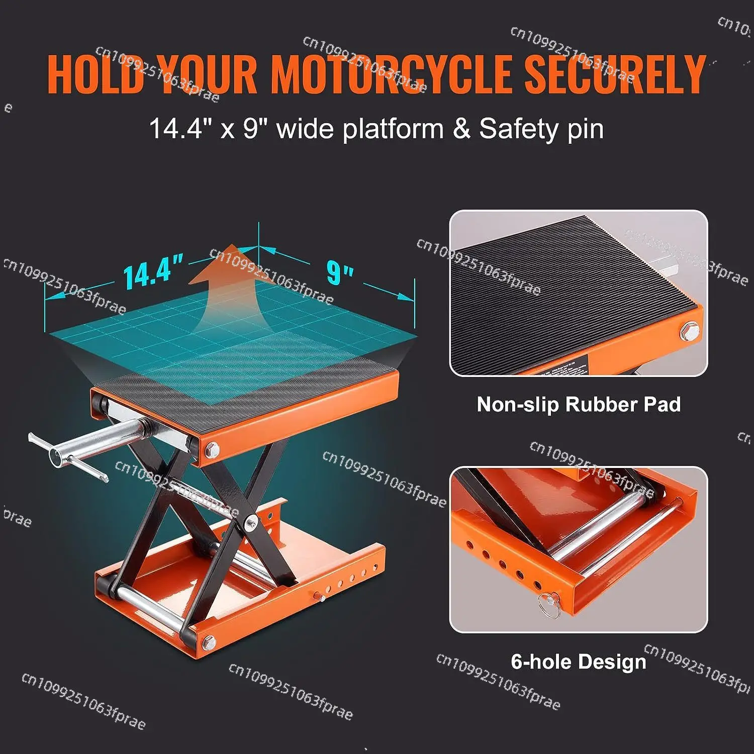 Motorcycle Scissor Lift Jack, Heavy Duty Repair Workbench Lifting Platform Stand