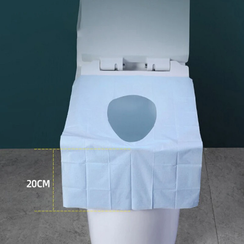 10PCS Toilet Seat Cover Disposable for Wrapped Travel In Public Restrooms Toilet Mat for Adult and Kids' Potty Training Portable