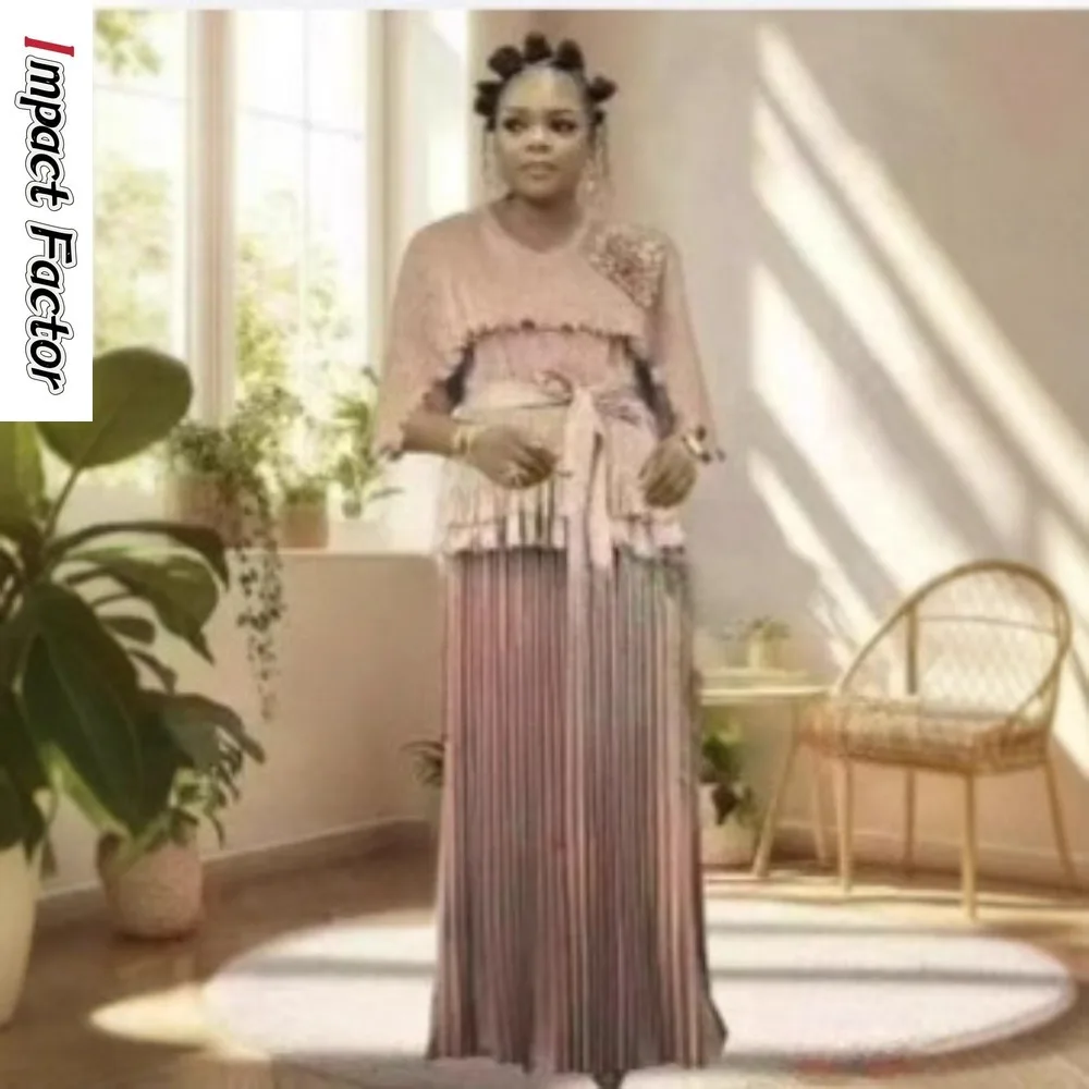 

Miyake's New Loose Women's Clothing Fashion Casual Suit Temperament Commuter Bronzing Top + Skirt Two-piece Set