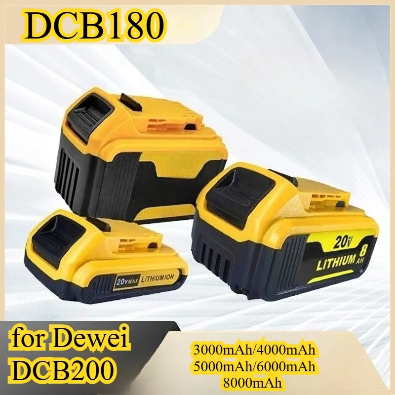 

Литиевая батарея 8000 мАч, 20 В, подходит для литиевой батареи Dewei, 18 В, 20 В, аксессуары для электроинструментов, аккумулятор DCB200 DCB180