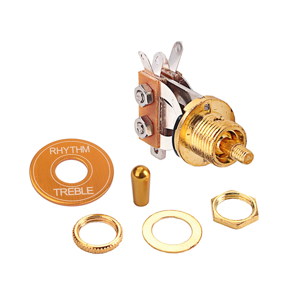 

Guitar Selector 3 Way Toggle Switch With Golden Tip Treble Washer Ring For Lp Style Electric Guitar Components