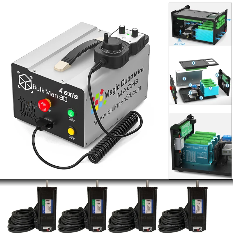 BulkMan3D ULTIMATE Bee CNC آلة 4-Axis Mach3 التحكم SFS1210 الكرة مسامير HGR القضبان حفارة دقيقة للخشب المعدني الاكريليك #1