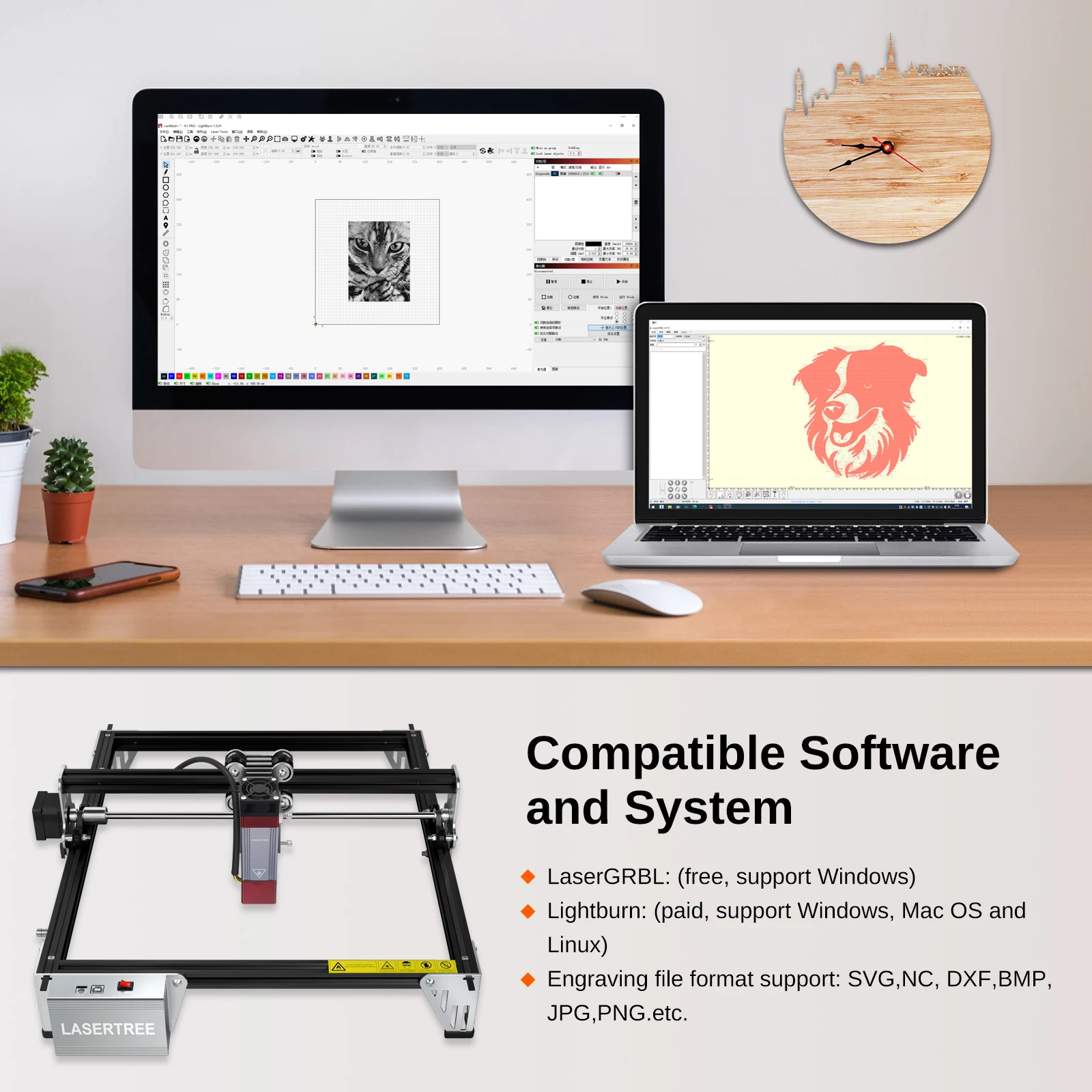 레이저 트리 K1Mini 레이저 조각기 10W 레이저 헤드 모듈 450nm 푸른 빛 CNC 조각 절단기 목공 DIY 도구