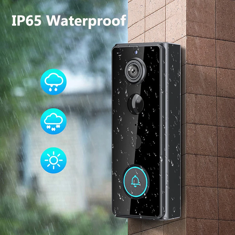 Wireless WIFI Smart Doorbell Video Intercom with Camera for Home Security  Motion Detection Night Vision IP65 Tuya Door Bell