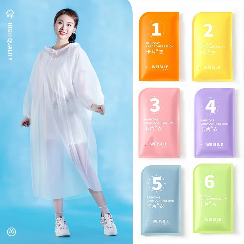 Portable Thickened Raincoat Travel Outdoor Rainwear Waterproof Women Men Disposable Camping Rain Cover Travel Supplies