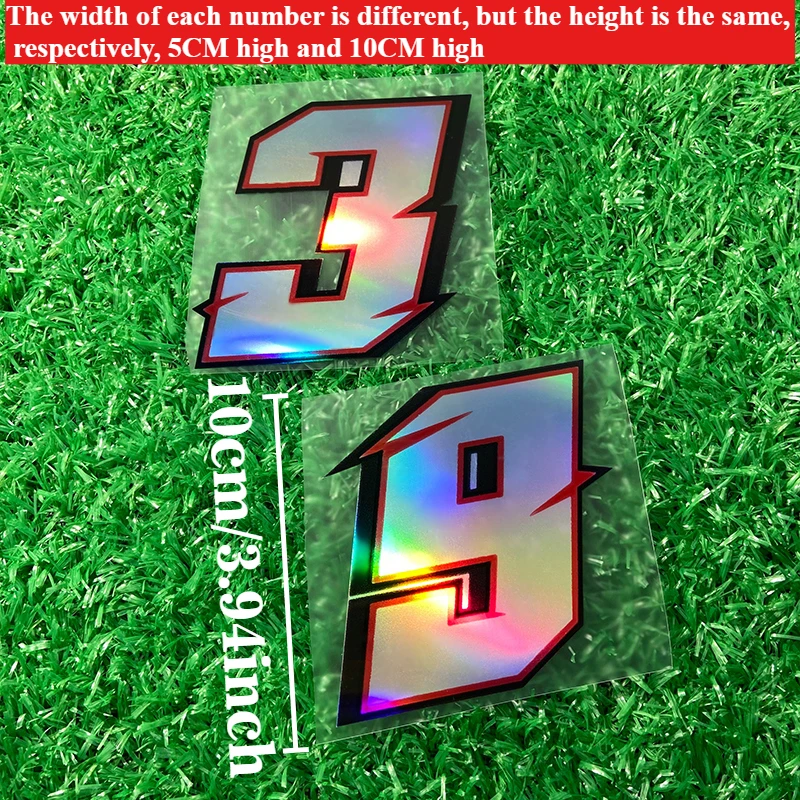 1PC Laser Number 0123456789 Motorcycle Sticker Waterproof Motorbike Fuel Tank Scooter Decoration Refit Car Styling Vinyl Decals image 3