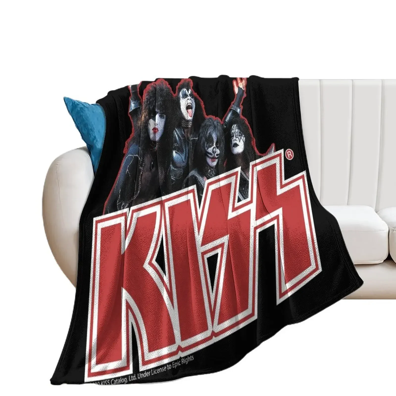 

KISS Demon, Starchild, Spaceman and Catman Throw Blanket Soft Beds bed plaid Luxury Thicken Baby Blankets