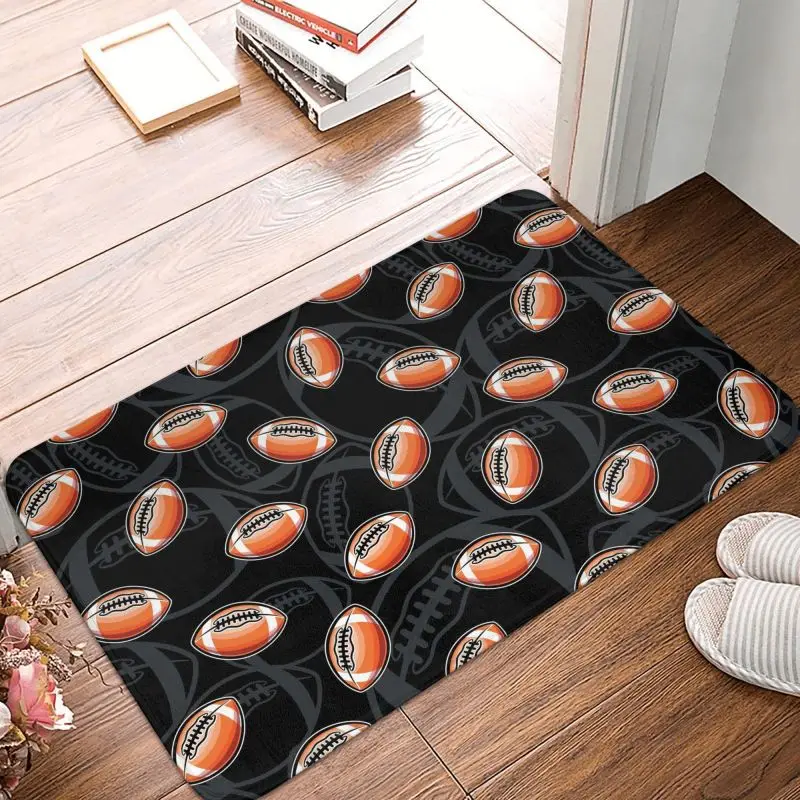 Custom American Football Rugby Doormat Non-Slip Kitchen Bath Mat Living Room Door Floor Entrance Carpet Rug