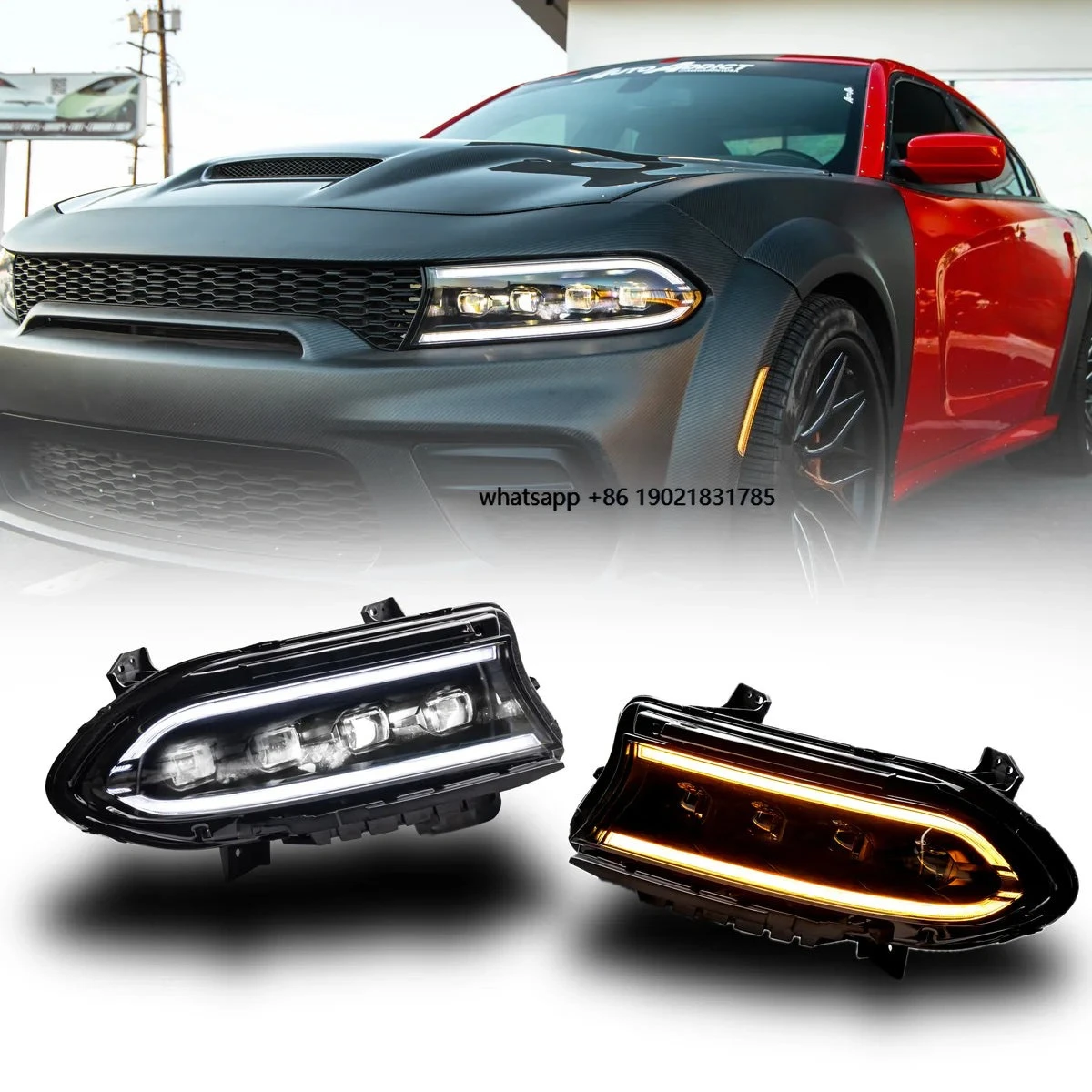 Wholesale RGB Upgrade LED Headlights for Dodge Charger SRT HellCat 2015-2021 7th Generation 2015-2021 ME Edition LED Car Headlig