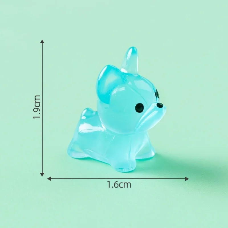 30 SZT. Mini Świecące Urocze Akcesoria dla Szczeniąt Zabawka Śliczny Piesek Świecący w Nocy Miniaturowe Figurki do Bajkowego Ogrodu Dekoracja na Biurko Prezent