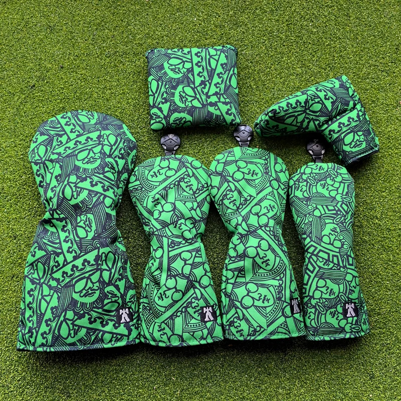 Kings and queens Golf Club #1 #3 #5 Wood Head covers Nylon cloth Driver Fairway Woods Cover Putter Headcover