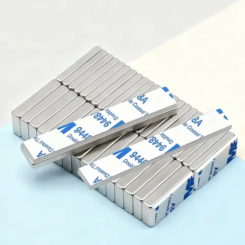 Powerful Neodymium Magnet With double-sided adhesive N35 NdfeB Permanent Magnetic imanes Block Super Strong Fridge Magnets