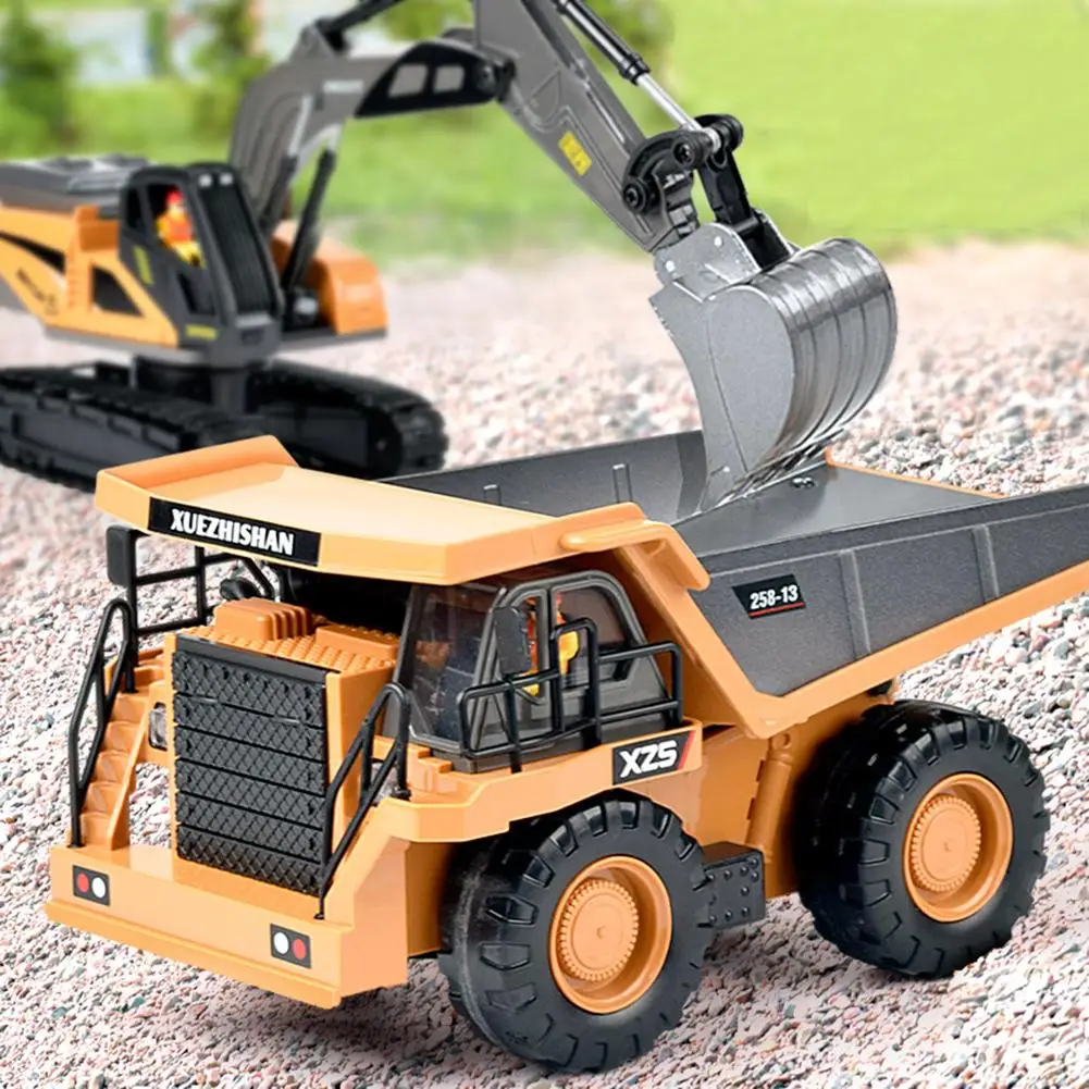 NASITIP Remote Control Engineering Vehicle Model Dump Truck Excavator Bulldozer Crane Rc Car For Boys Birthday Gifts