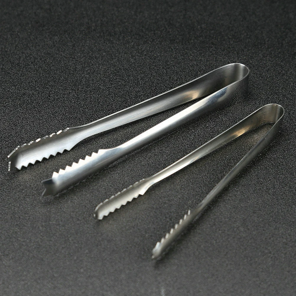 

3 Pcs Ice Clip Tongs Mini Serving Small for Kitchen Stainless Steel Sugar Foods