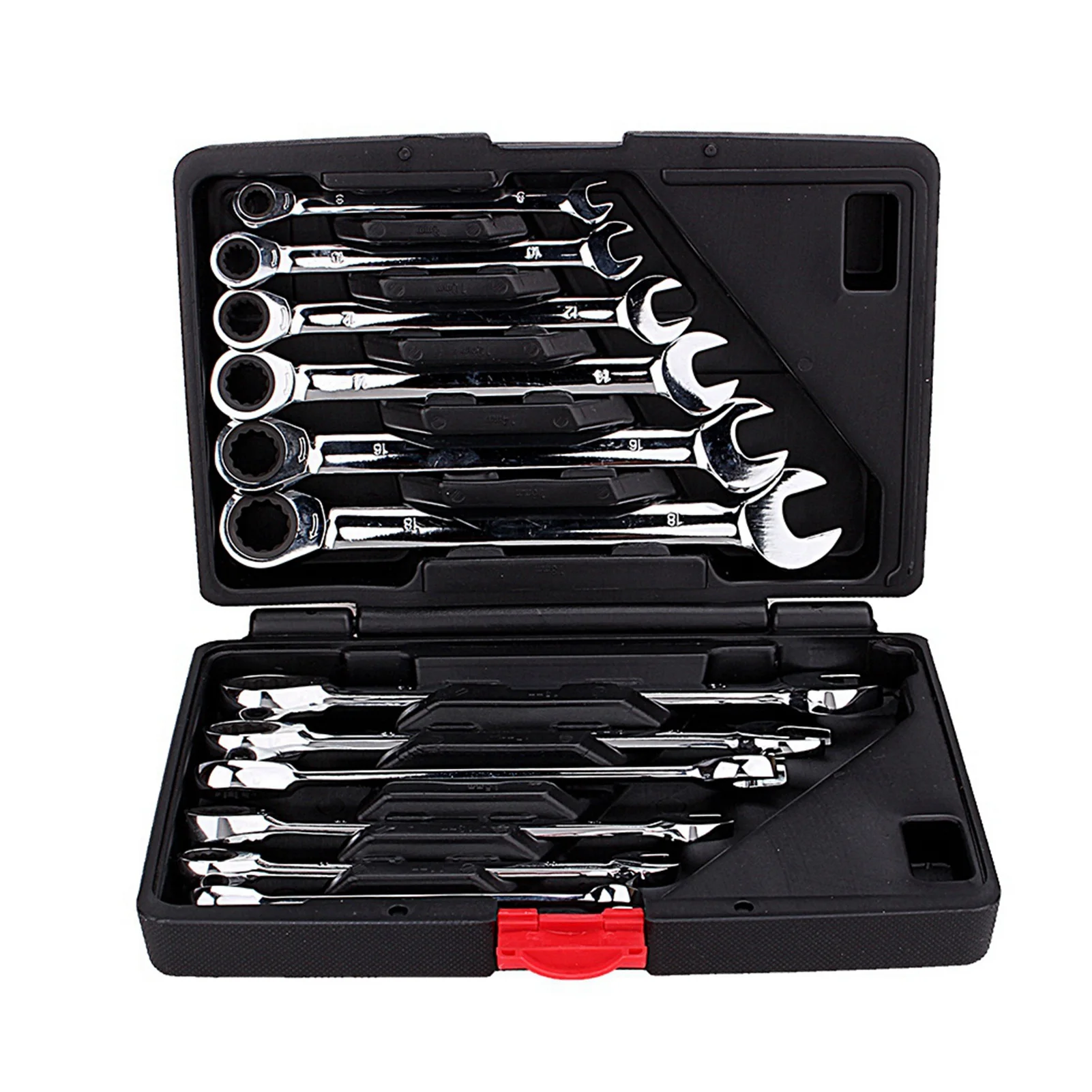 Fixed Spanners Ratchet Wrench Hand Tool Set Kit 8-19mm Spanners Ratchet Flexible Combination Spanners Ratchet Wrench Tool