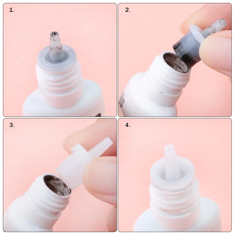 Universal Lash Glue Bottle Blocking Substituição de agulha Cílios Extensão Glue Boca Cabeça Tampas Plug Especial, Abridor, Ferramentas de maquiagem