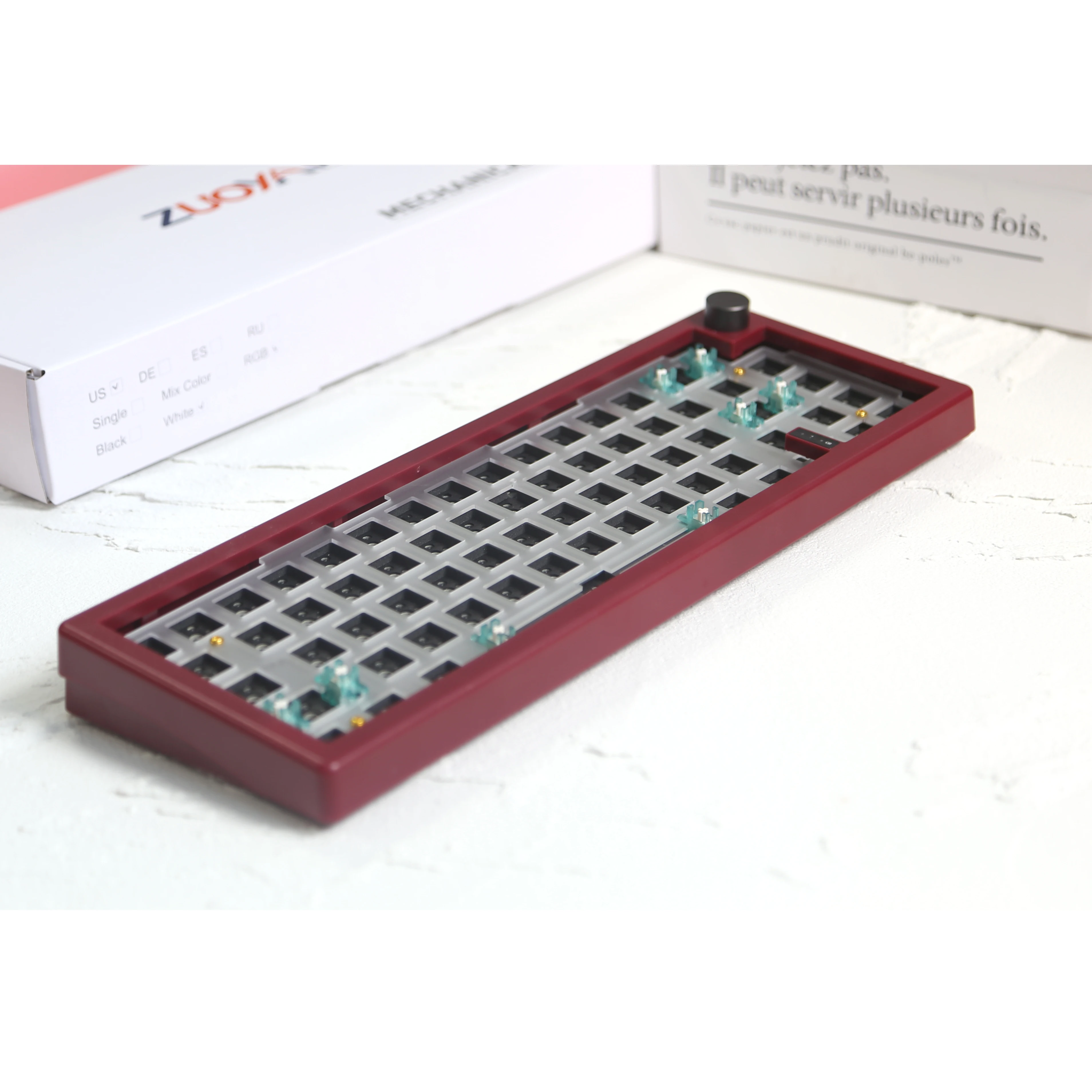 GMK67 65% Tiefe rot mechanische tastatur kit bluetooth 2,4G drahtlose verdrahtete Angepasst mit RGB Backlit