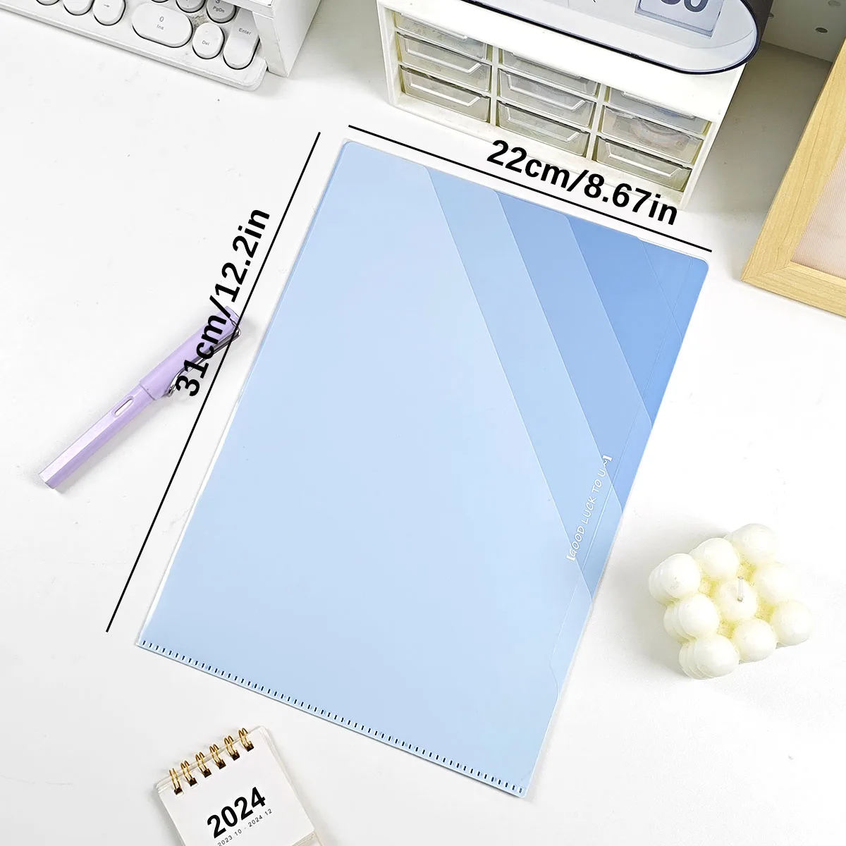 L-Shaped Folder 6-Layer Classification File Bag Gradient Multi-Layer Folder A4 Subject Classification Test Paper Storage Bag Junior High School Special Multi-Functional Single-Page Information Book Resume File Storage