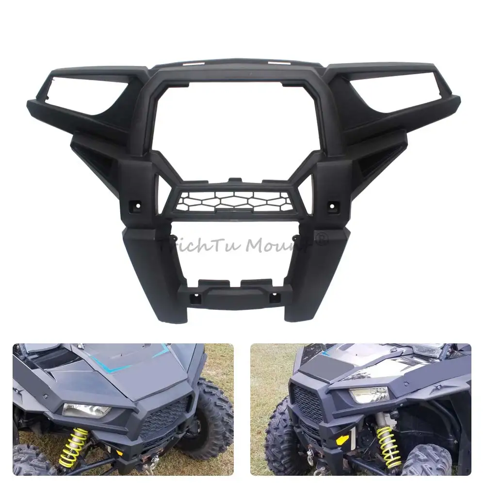 1Pieces Front Facia T-shaped Front Facia UTV/SXS Front Facia compatible with Polaris RZR 2014-2020 ABS Front Facia Matte Black