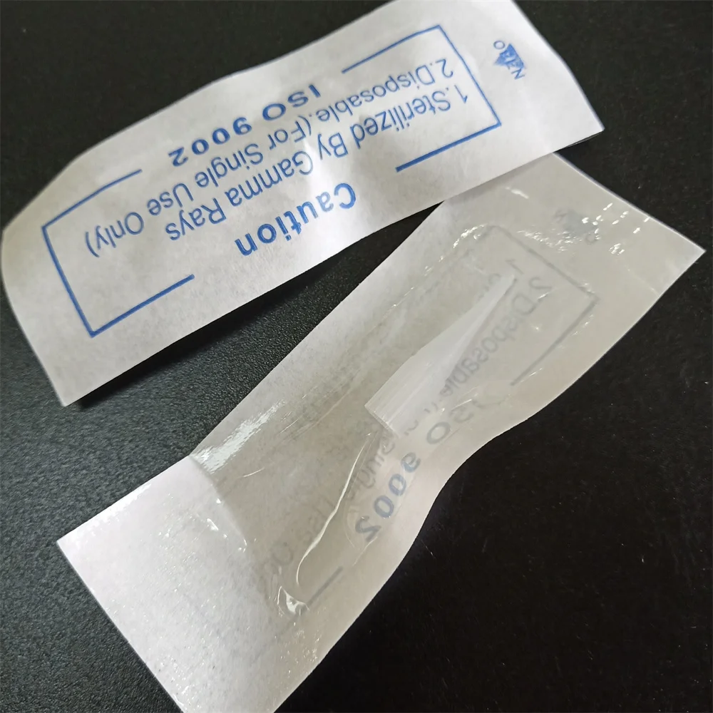 

500Pcs 1RL 0.35cm Small Tattoo Tips Eyebrow Needles Caps Nozzle for Permanent Makeup Eyebrow Lip Giant Sun Sunshine Machine