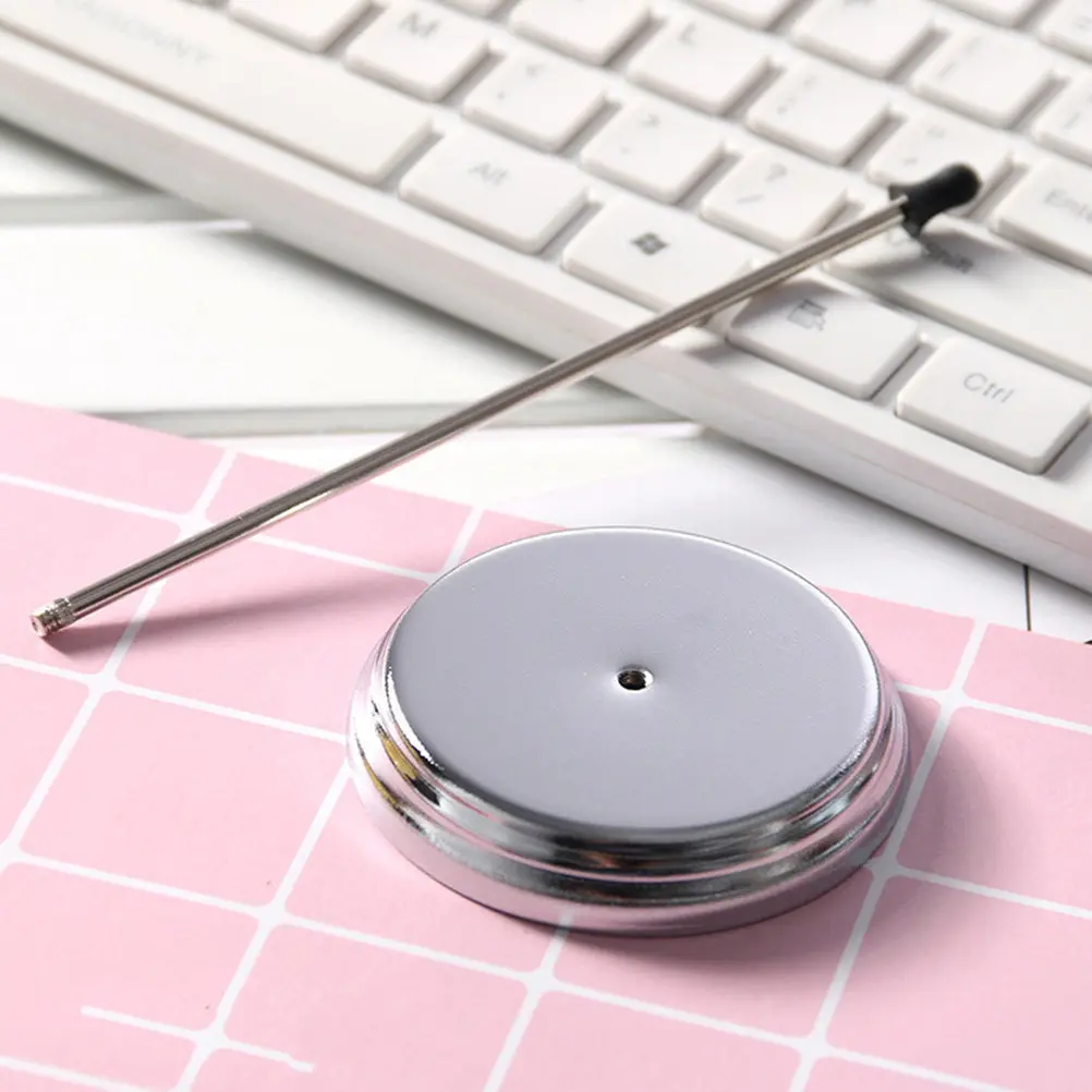 

2Pcs Metal Receipt Spike Desk Organizer with Protective Cap Sturdy Round Base Single Thick Rod for Restaurant Office Bank Cafe