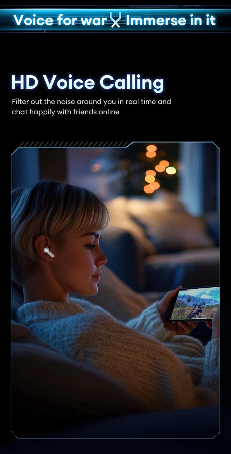 Choice Lenovo XT53 Upgrade Bluetooth 5.4 Earphone Low Latency Wireless Gaming Earbuds LED Display Waterproof Headphones with Mic