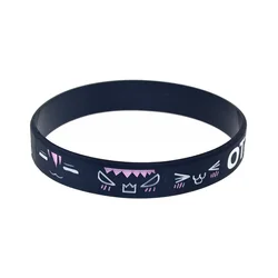 1 PC OTAKU Silicone Wristband Cartoon Logo Decoration For Student Gift Adult Size