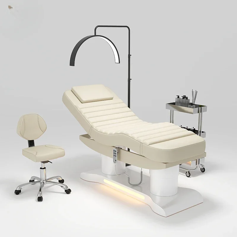 For Yayou White Electric Beauty Massage Bed for Salon Treatments Adjustable Spa Bed