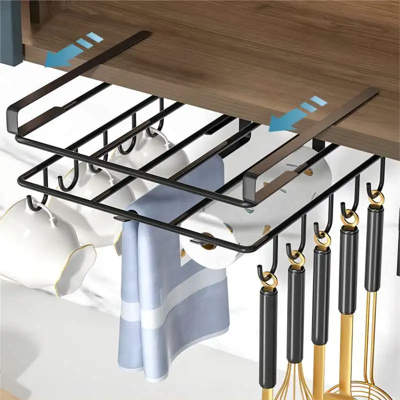 Multifunctional Cabinet Hanging Kitchen Storage Rack Chopping Board Rack Cabinet Door Rack Wall Hanging Storage Wine Glass Rack