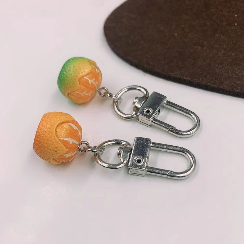 New Strawberries  Peaches  Oranges Fruit  keychain Men And Women Couple Key Chain Bag Pendant Wholesale