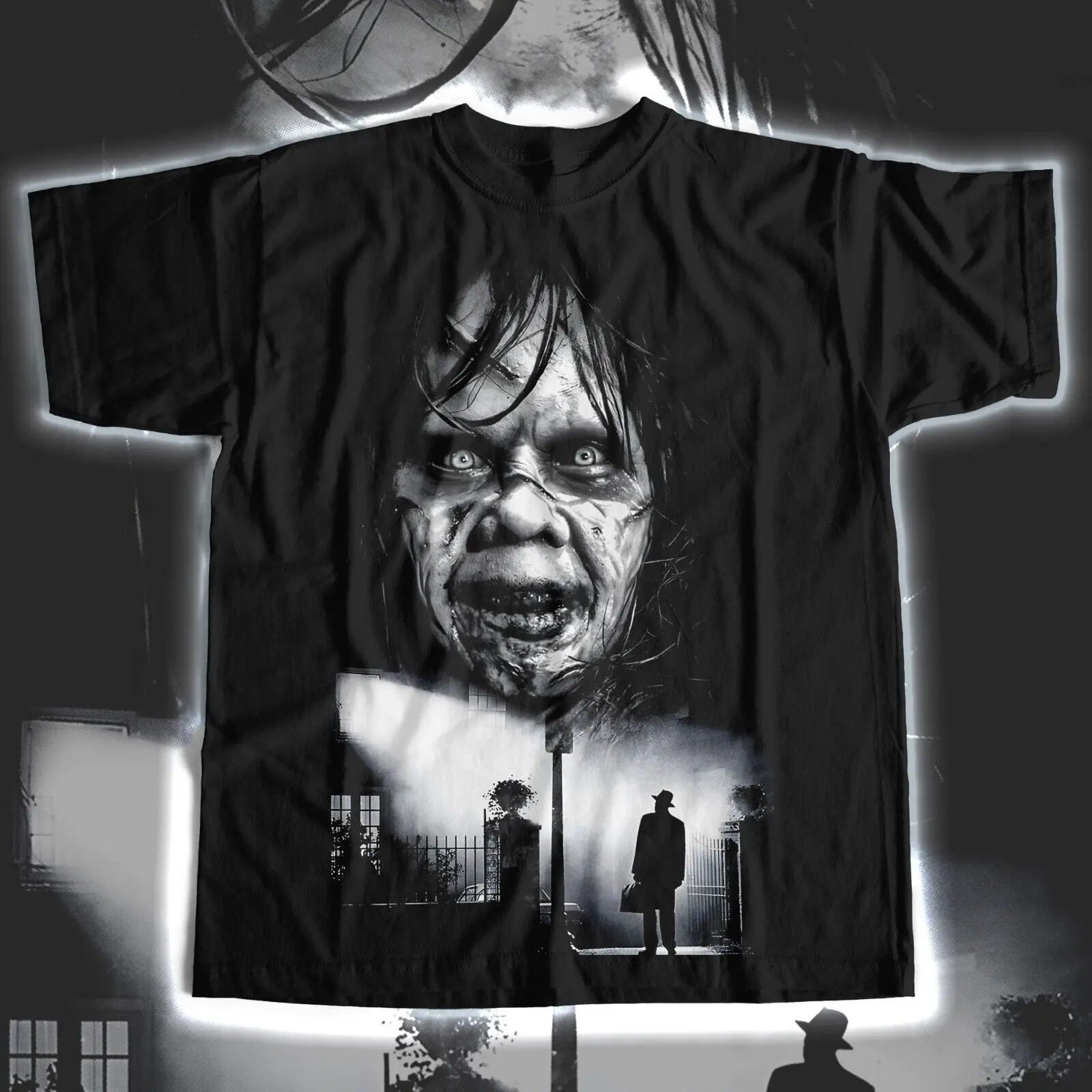 Halloween Classic Horror Tee Shirt Exorcise Me Demon Big Tall Small T #9